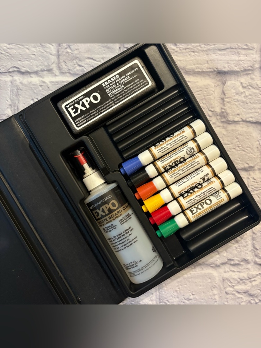 Vintage 1990’s Expo “Dry-Erase System” markers + cleaner + eraser